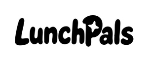LunchPals official logo – white text logo with transparent background for dark surfaces.